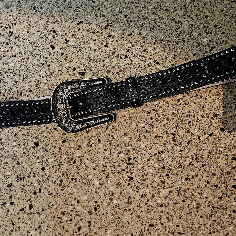 Nocona Black Studded Belt